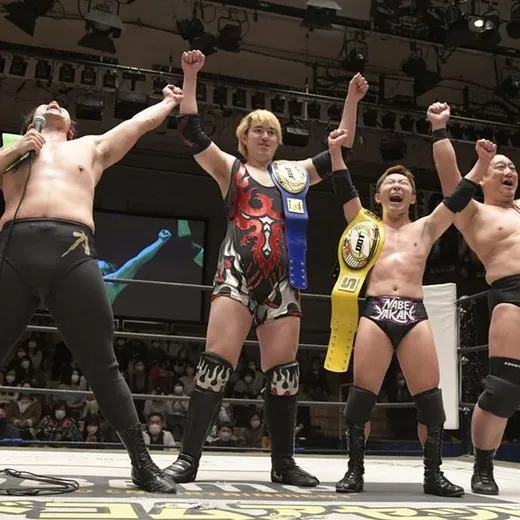 Team Thoroughbred (Sanshiro Takagi, Yukio Naya, Chikara & Nabe Yakan)