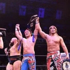 Hiroshi Tanahashi , Michael Elgin & Yoshitatsu棚桥弘至 & 迈克尔·埃尔金 & 山本尚史